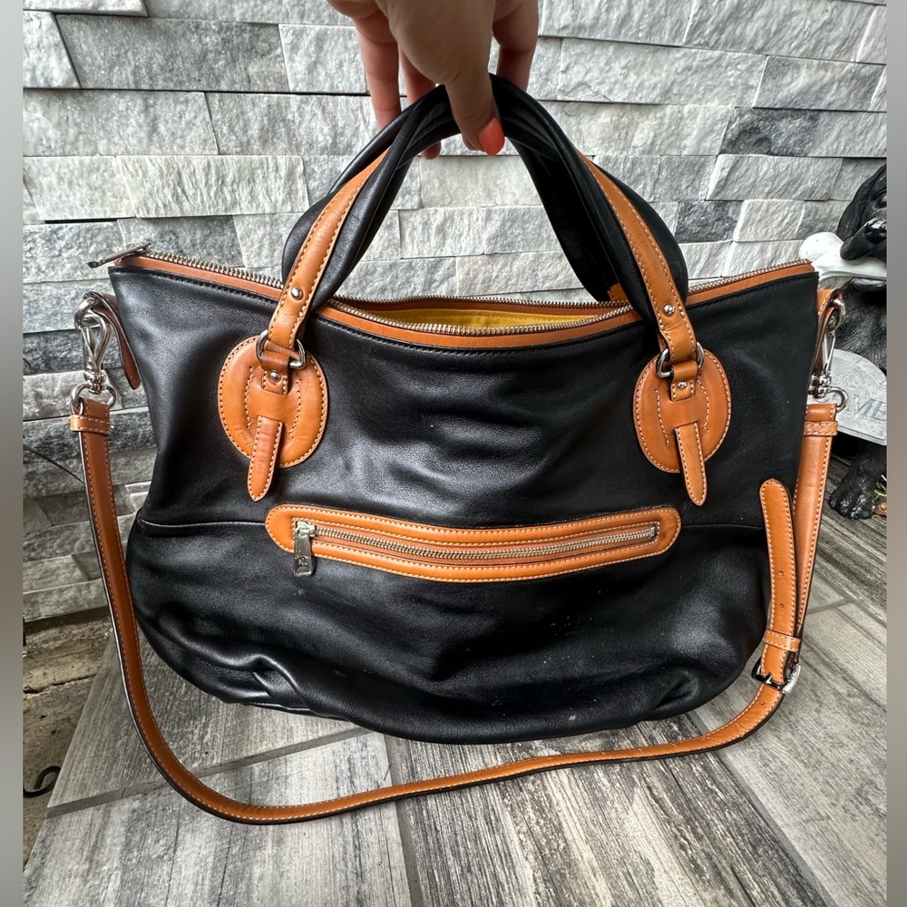 Ralph Lauren Vintage Y2K Old Money Leather Large  Handbag - Picture 6 of 17